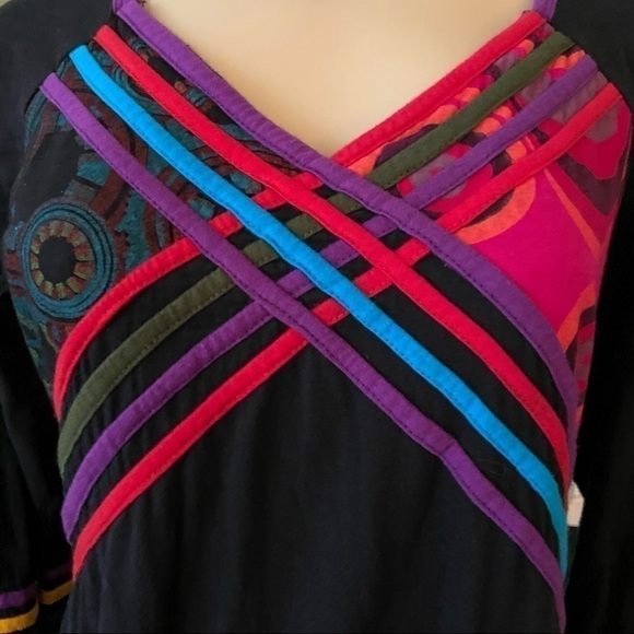 FILOSOPHIE knit tunic dress. Great colorful fun with leggings or as a mini. - Picture 3 of 5